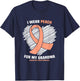 I Wear Peach For My Grandma Endometrial Cancer Awareness T-Shirt - T-Shirt | Navy
