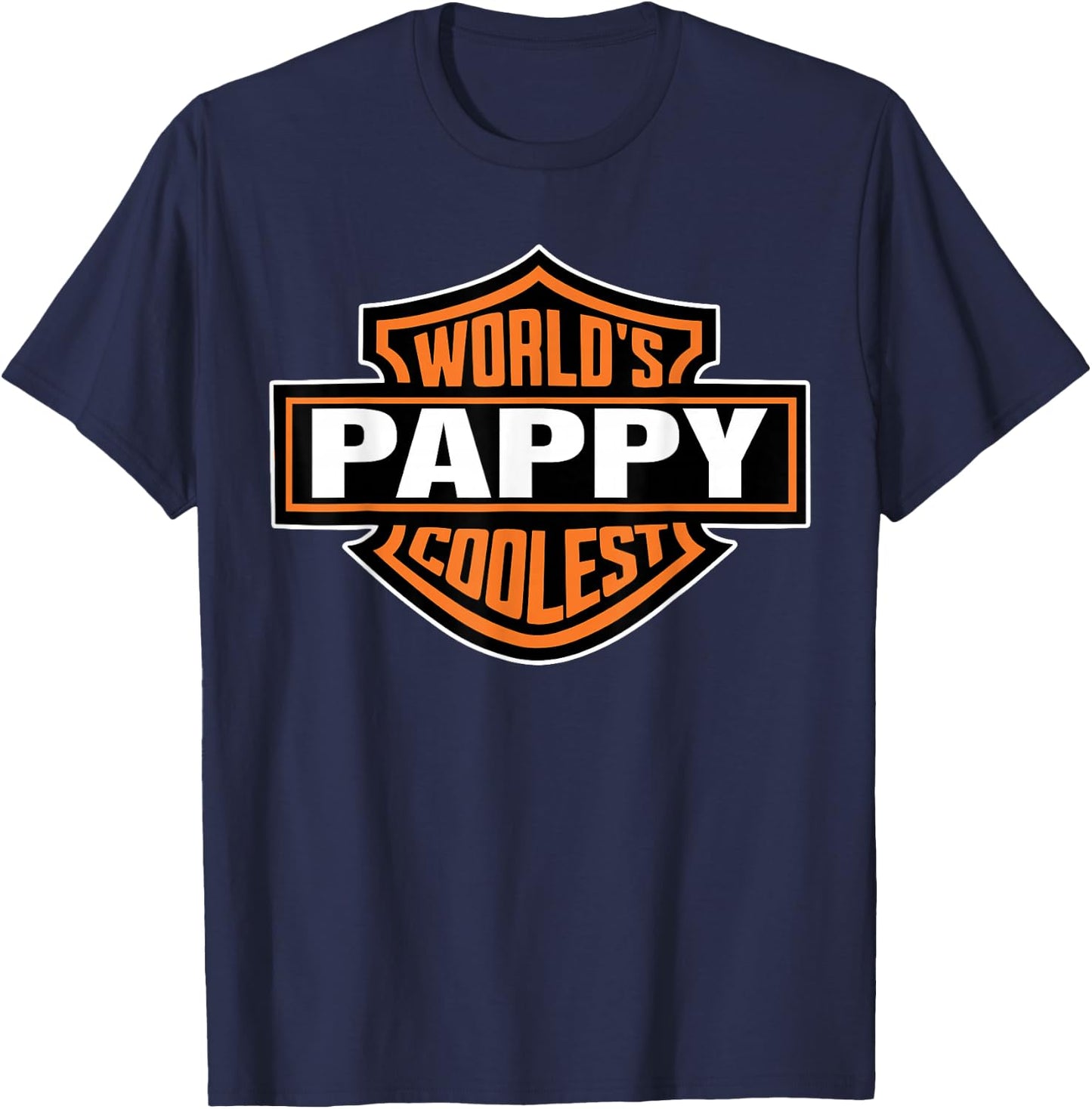 Worlds Coolest Pappy Matching Family Fathers Day T-Shirt - T-Shirt | Navy