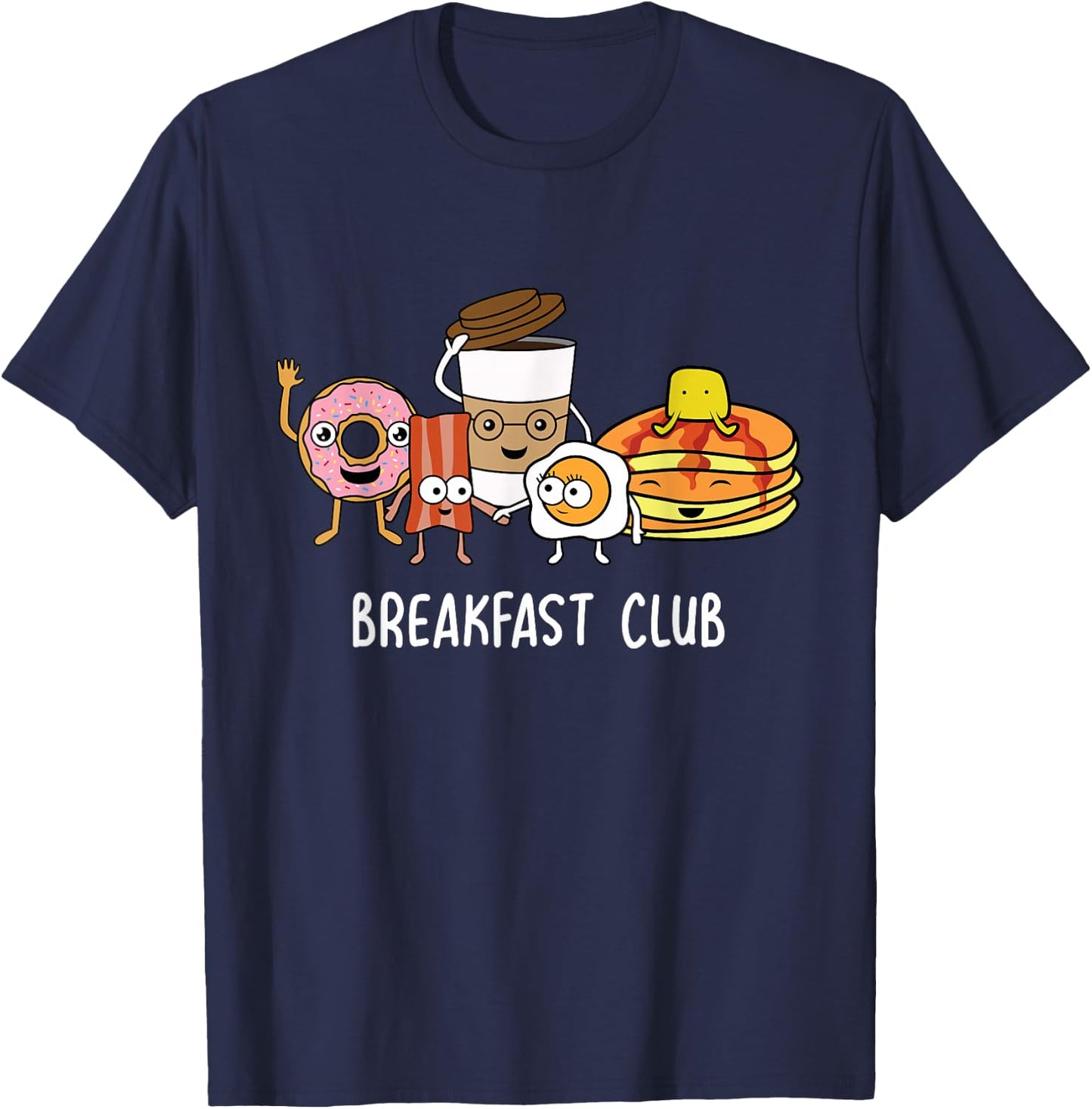 Breakfast Club Cute Kawaii Bfast Club Parody Funny Food Pun T-Shirt - T-Shirt | Navy