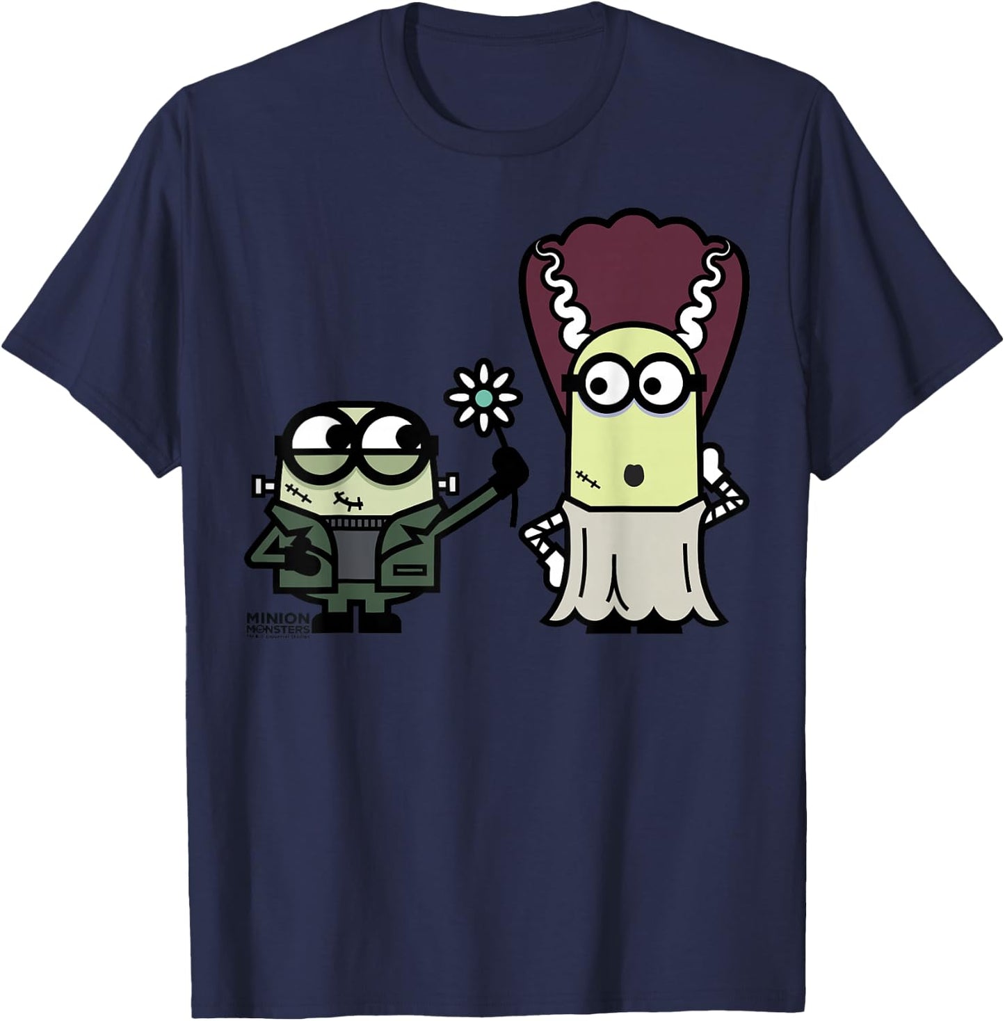 Despicable Me Franken Minions Bride Graphic T-Shirt - T-Shirt | Navy