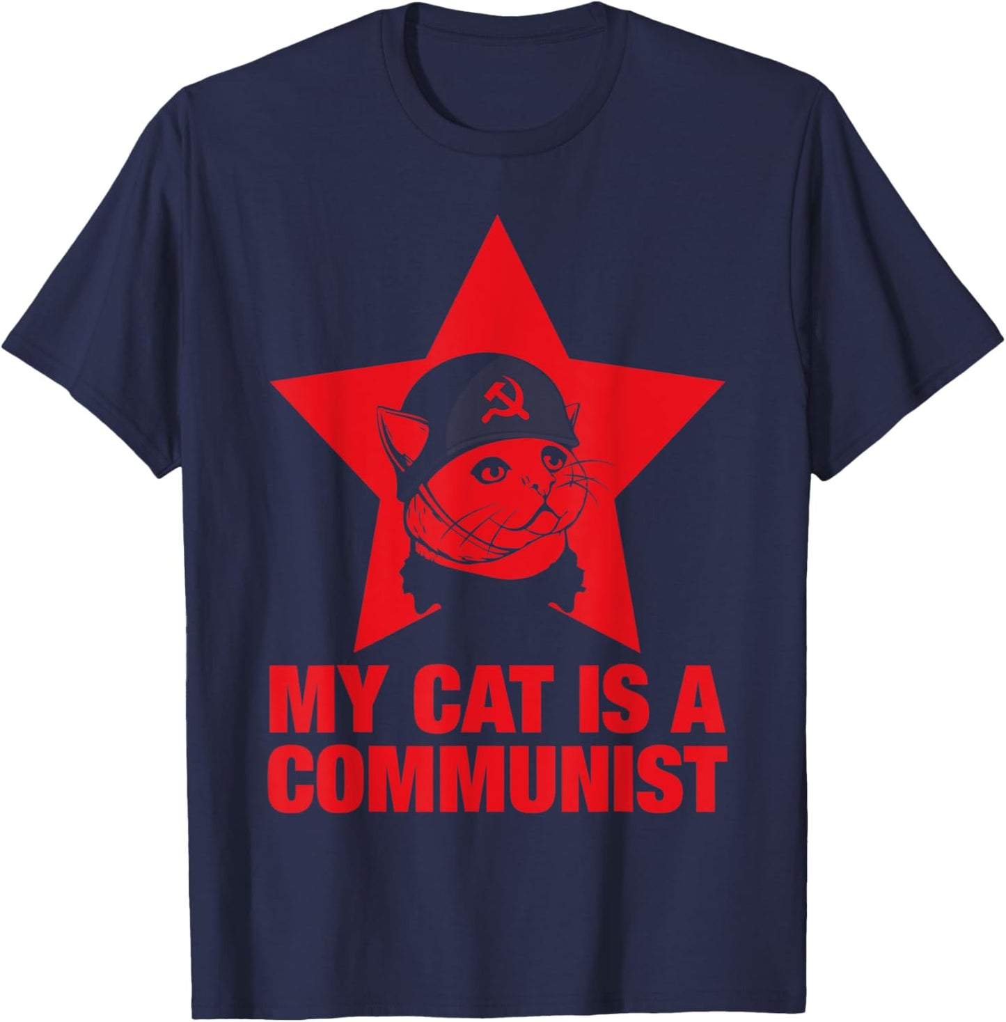 My Cat Is A Communist Women T-Shirt - T-Shirt | Navy