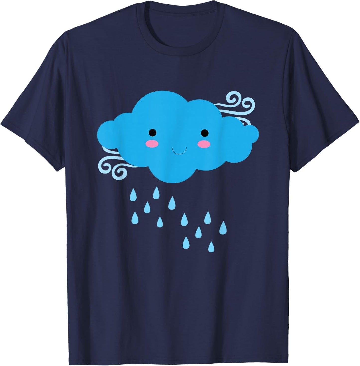 Cloud Rain Sky Nature Clouding IT Computing Funny T-Shirt - T-Shirt | Navy