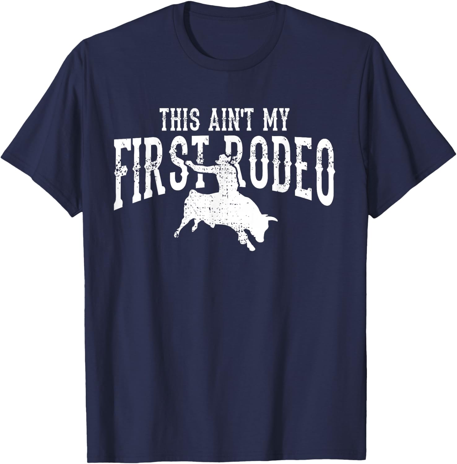 Rodeo Cowboy Gift Bull Riding T-Shirt - T-Shirt | Navy