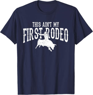 Rodeo Cowboy Gift Bull Riding T-Shirt - T-Shirt | Navy