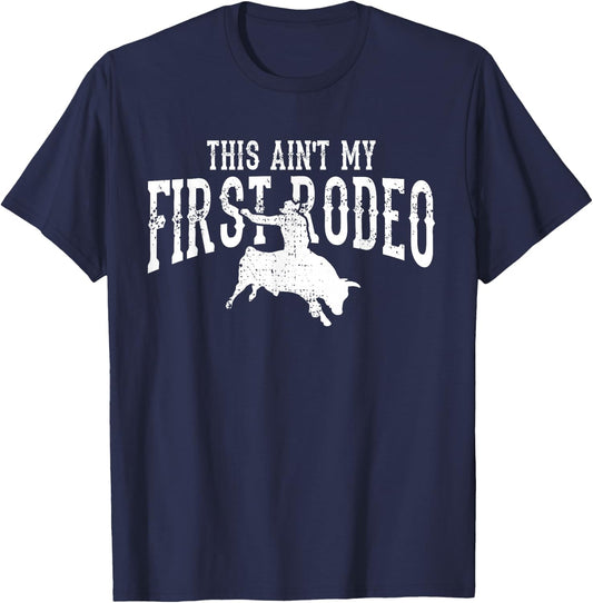 Rodeo Cowboy Gift Bull Riding T-Shirt - T-Shirt | Navy