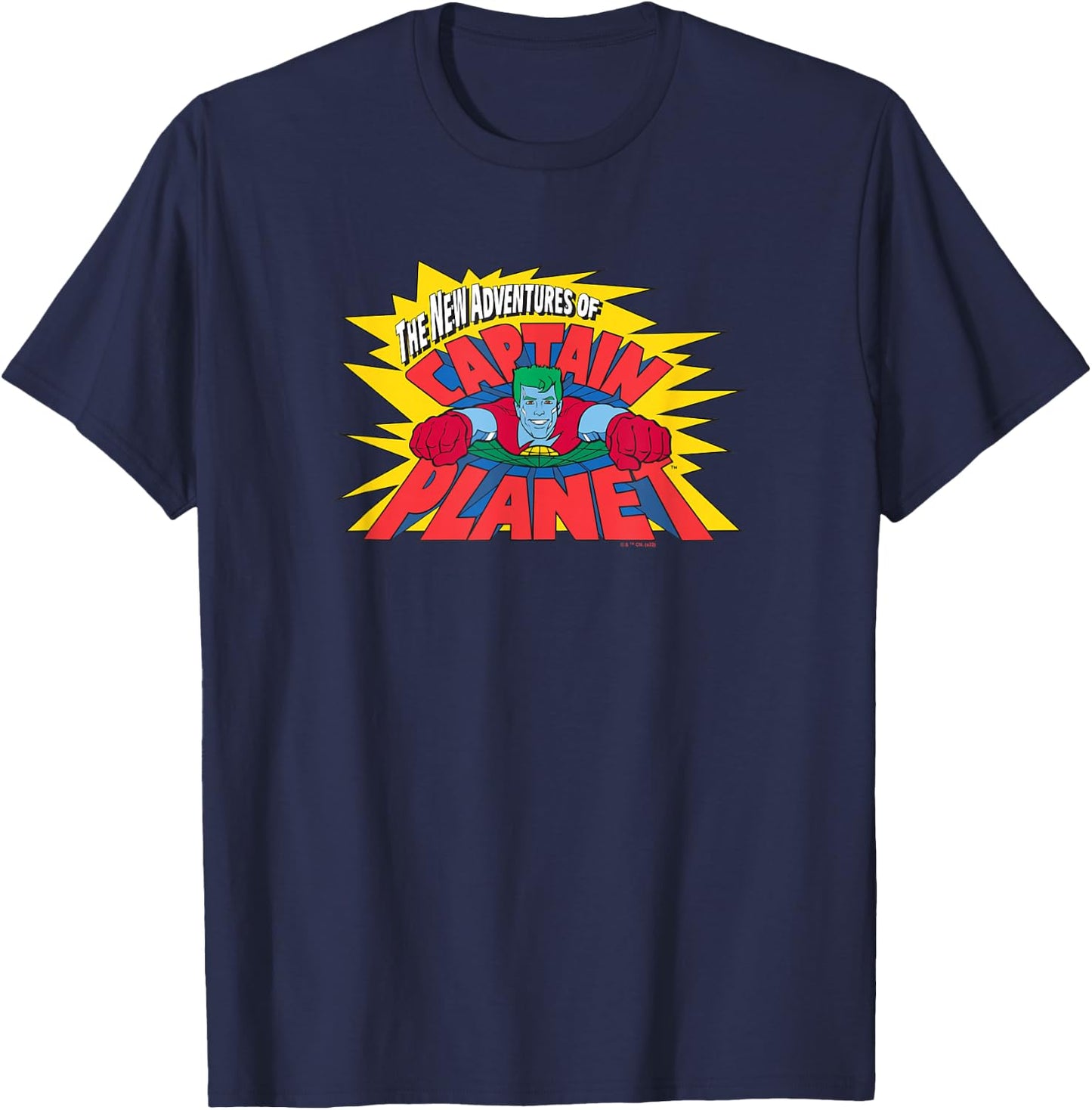 Captain Planet New Adventures logo T-Shirt - T-Shirt | Navy