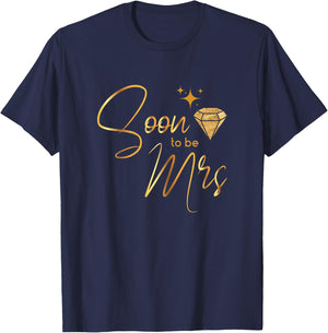 Soon To Be Mrs - Bride Hen Night Bridal Shower T-Shirt - T-Shirt | Navy