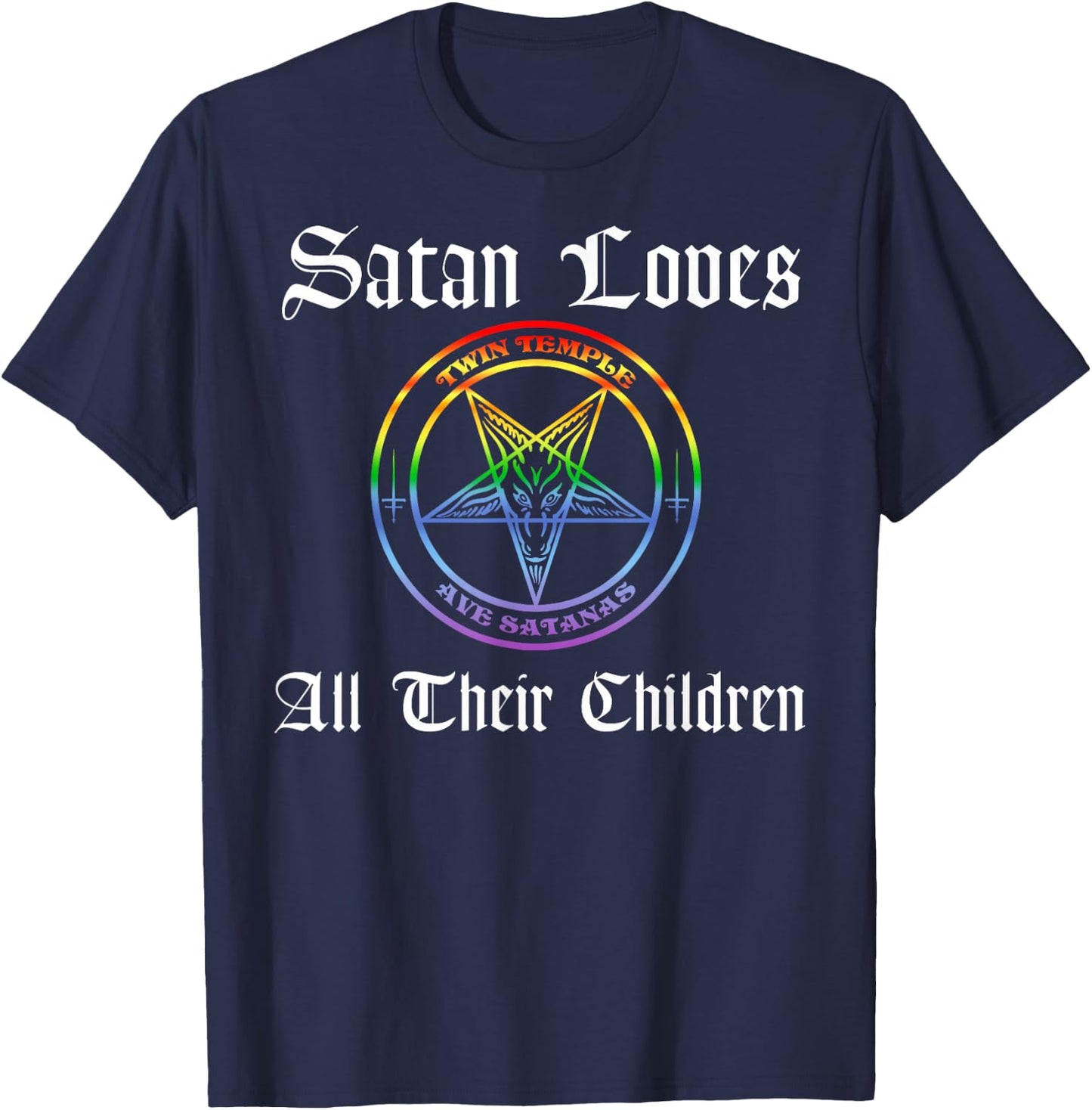 Twin Temple Satan Loves T-Shirt - T-Shirt | Navy