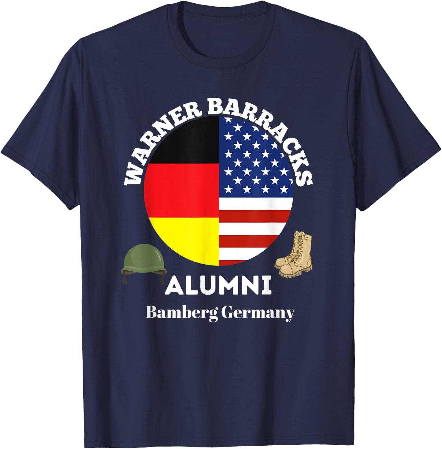 Warner Barracks Alumni Bamberg Germany T-Shirt - T-Shirt | Navy