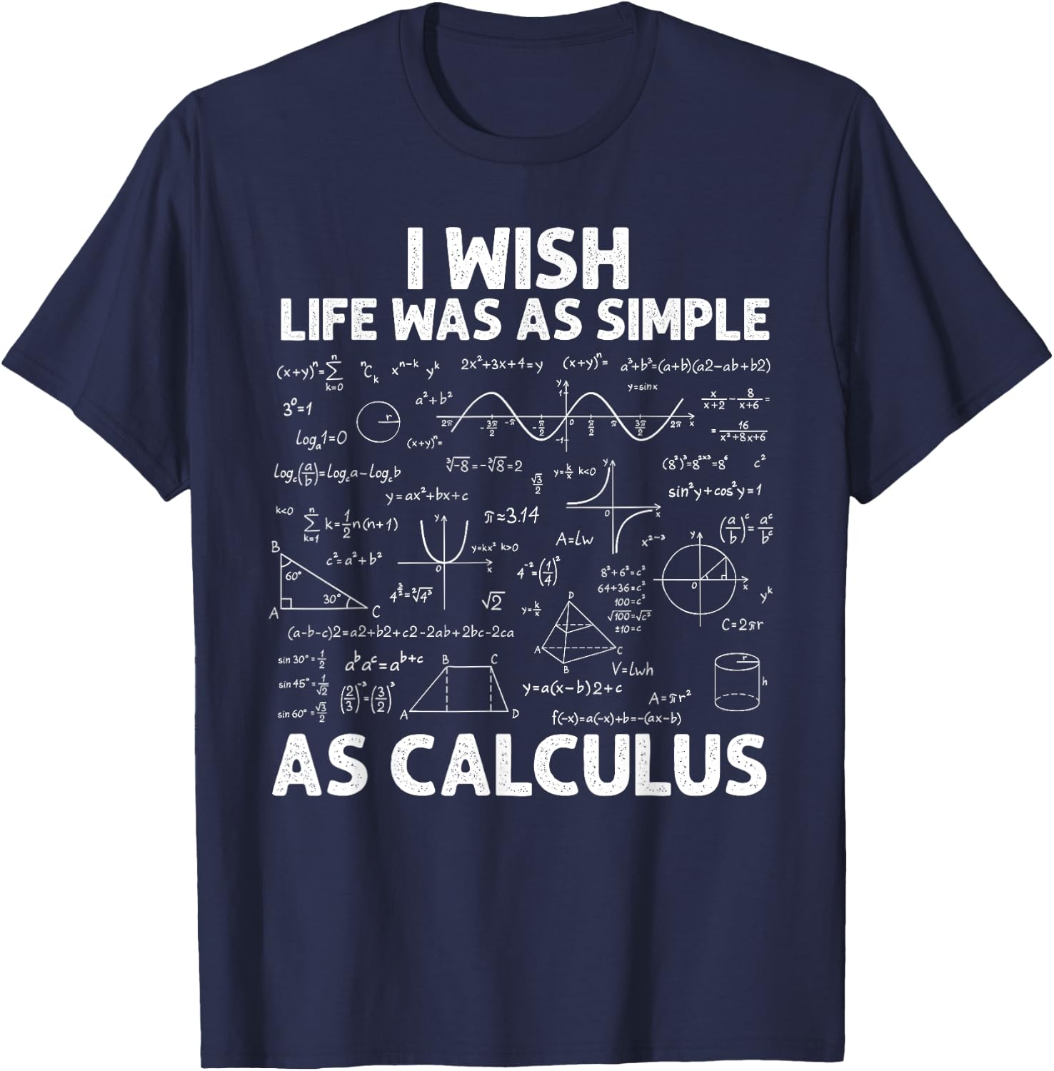 Funny Calculus Women Math Teacher Math Joke Humor Small T-Shirt - T-Shirt | Navy