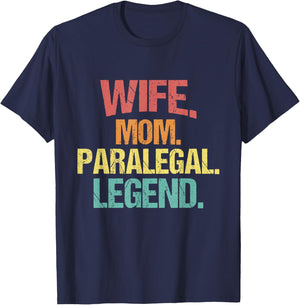 Paralegal Mom - Attorney Assistant Law Office Justice T-Shirt - T-Shirt | Navy