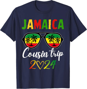 Jamaica Cousin Crew Trip 2024 Summer Vacation Matching Group T-Shirt - T-Shirt | Navy