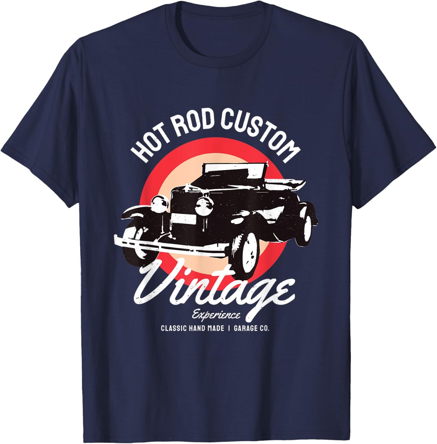 Hot Rod Vintage Classic Car USA Auto Motorsport Retro Garage T-Shirt - T-Shirt | Navy