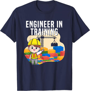 Engineer In Training | Building Blocks | Master Builder T-Shirt - T-Shirt | Navy