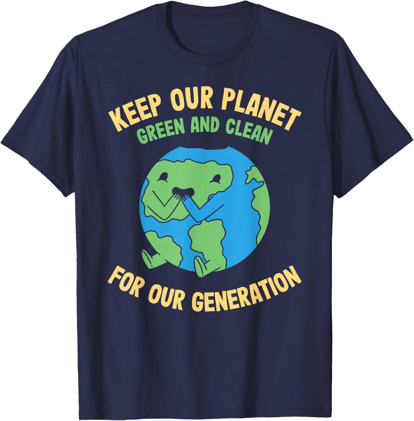 Earth Day Kids Environment Anniversary Decoration T-Shirt - T-Shirt | Navy