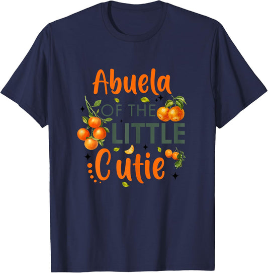 Abuela Of The Little Cutie Orange 1st Birthday Party T-Shirt - T-Shirt | Navy