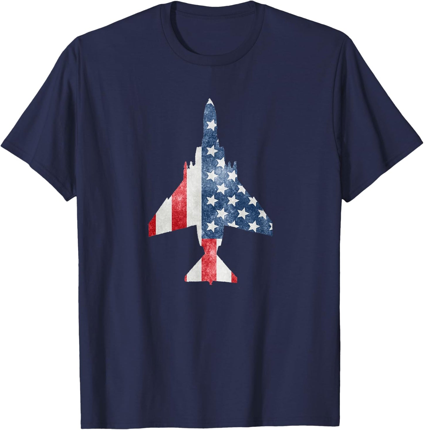 F-4 Phantom American Flag Military Aviation T-Shirt - T-Shirt | Navy