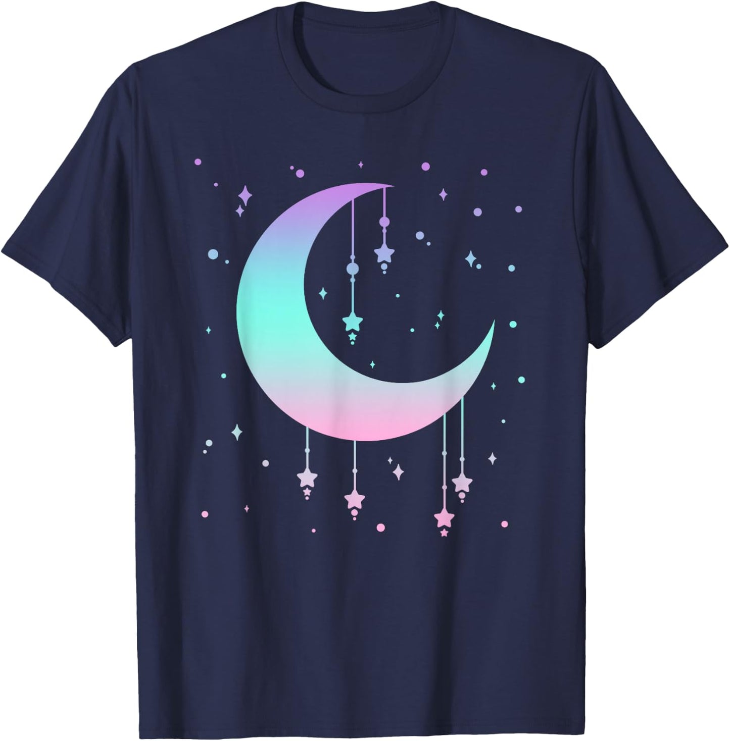 Pastel Moon Kawaii Pastel Goth T-Shirt - T-Shirt | Navy