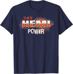 345 Hemi Power Muscle Car Design T-Shirt - T-Shirt | Navy