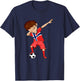 Dabbing Soccer Boy Norway Shirt Norwegian T-Shirt - T-Shirt | Navy