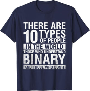 Funny informative binary code computer programmer T-Shirt - T-Shirt | Navy