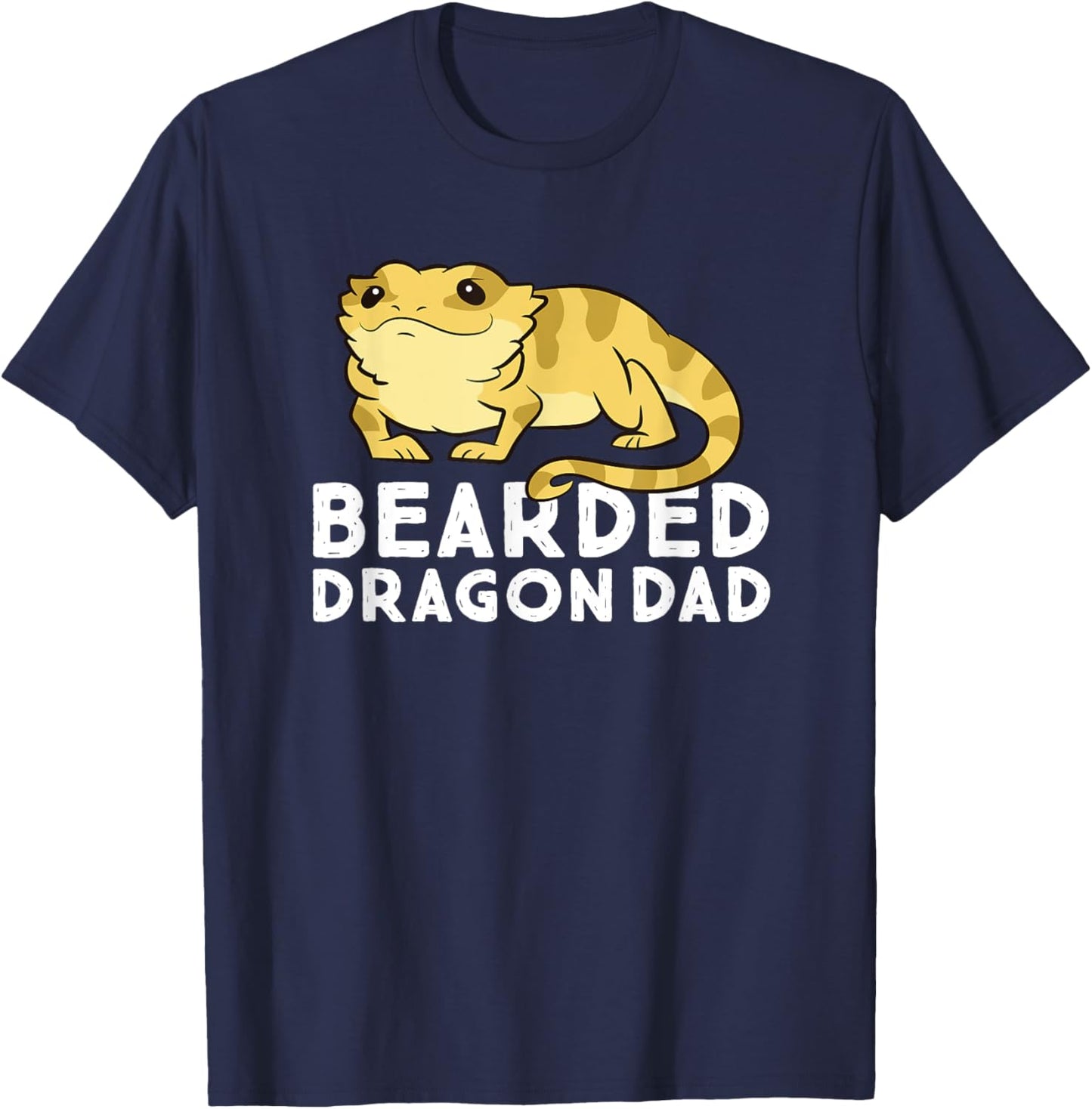 Funny Bearded Dragon Dad Gift Dad Of Bearded Dragon T-Shirt - T-Shirt | Navy