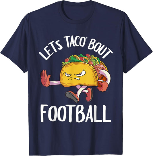Funny American Football Shirt Kids Men Taco Lover Gift T-Shirt - T-Shirt | Navy