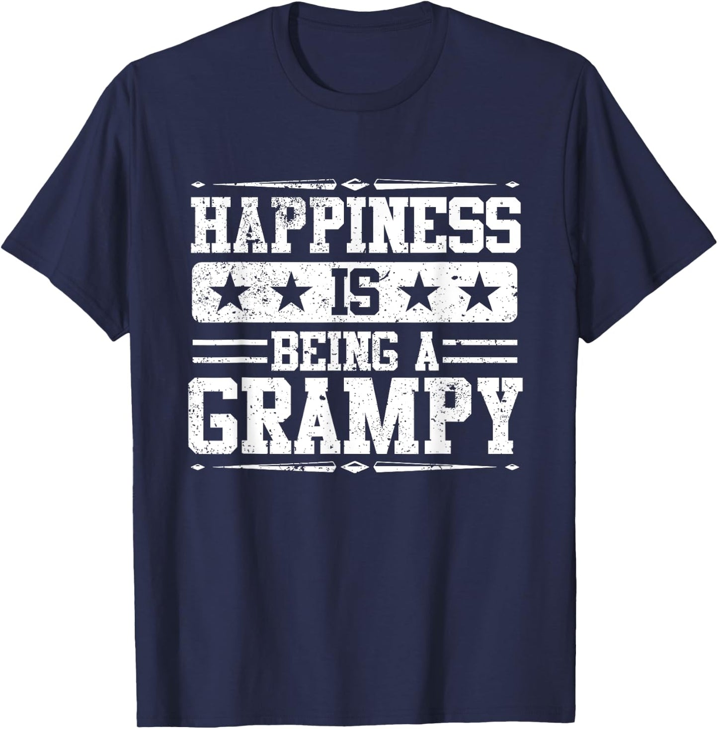 Happiness Is Being A Grampy Shirt Grandpa Father's Day T-Shirt - T-Shirt | Navy