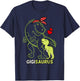 Gigisaurus Gigi Tyrannosaurus Dinosaur Baby Mother's Day T-Shirt - T-Shirt | Navy