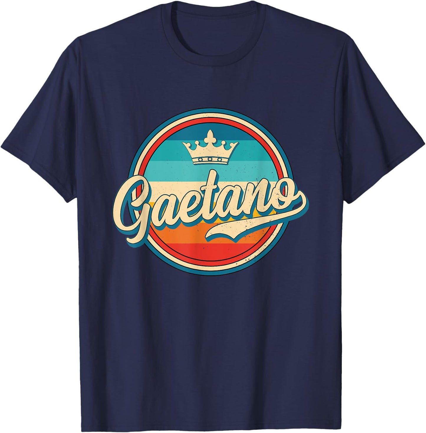 Gaetano retro personalized name vintage first name Gaetano T-Shirt - T-Shirt | Navy