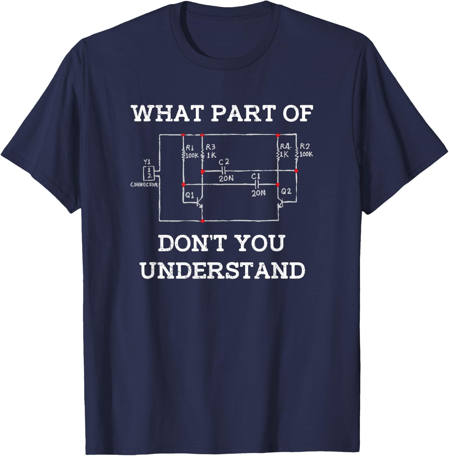 Electrical Engineer Gifts - Circuit Board Nerd T-Shirt - T-Shirt | Navy