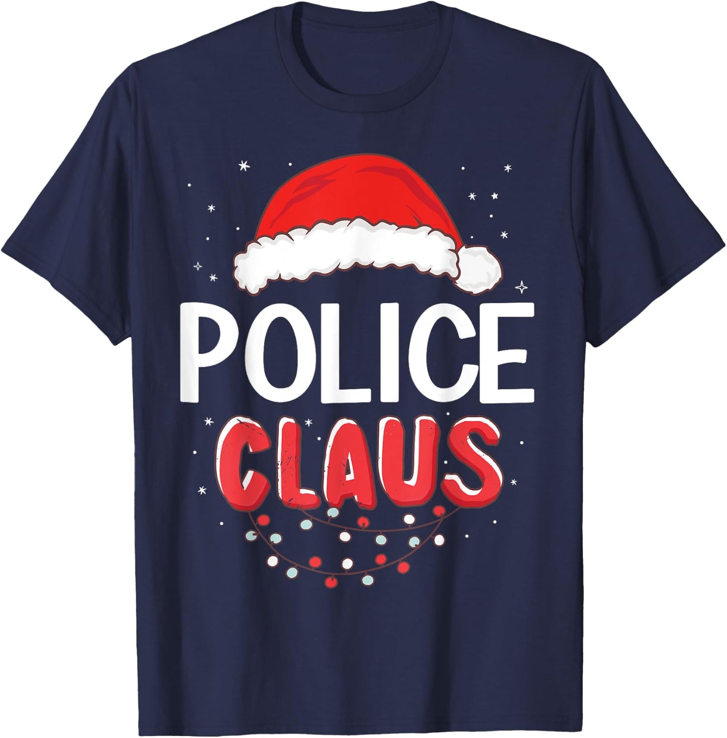 Police Santa Claus Christmas Matching Costume T-Shirt - T-Shirt | Navy
