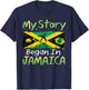 My Story Began in Jamaica Anniversary Trip Summer Vacation T-Shirt - T-Shirt | Navy