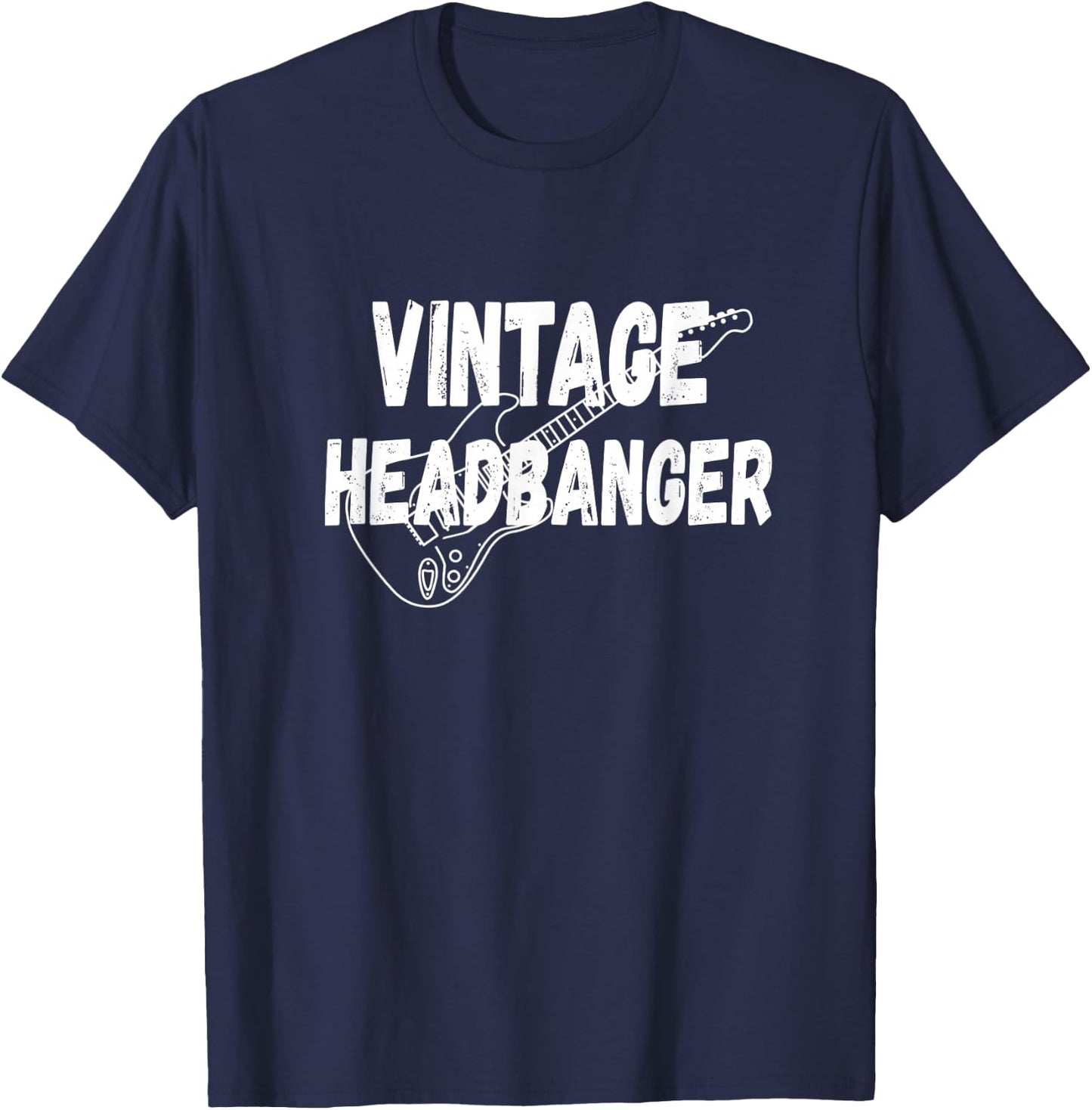 Vintage Headbanger Old Heavy Metal Music 80's Generation T-Shirt - T-Shirt | Navy
