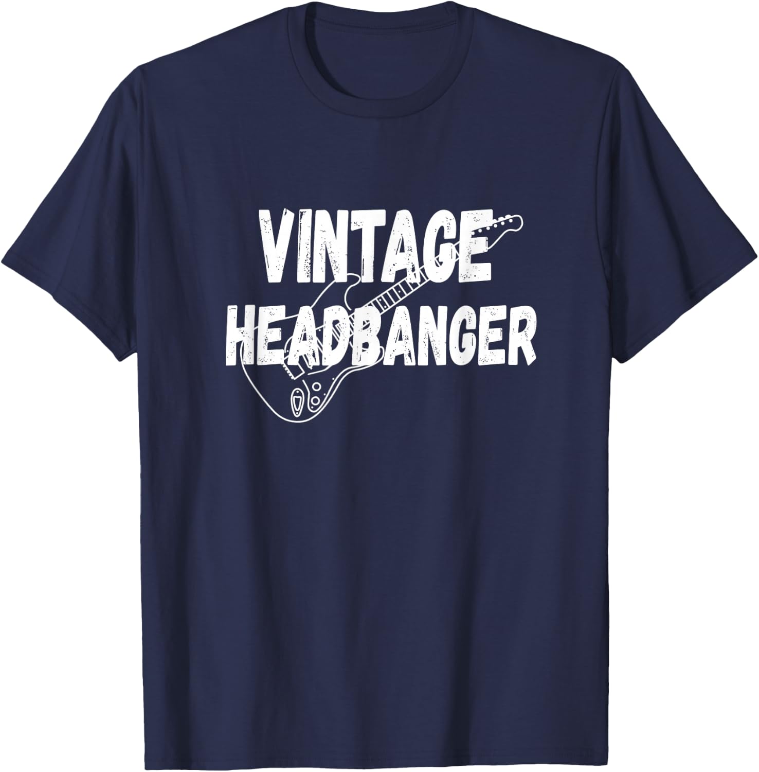 Vintage Headbanger Old Heavy Metal Music 80's Generation T-Shirt - T-Shirt | Navy