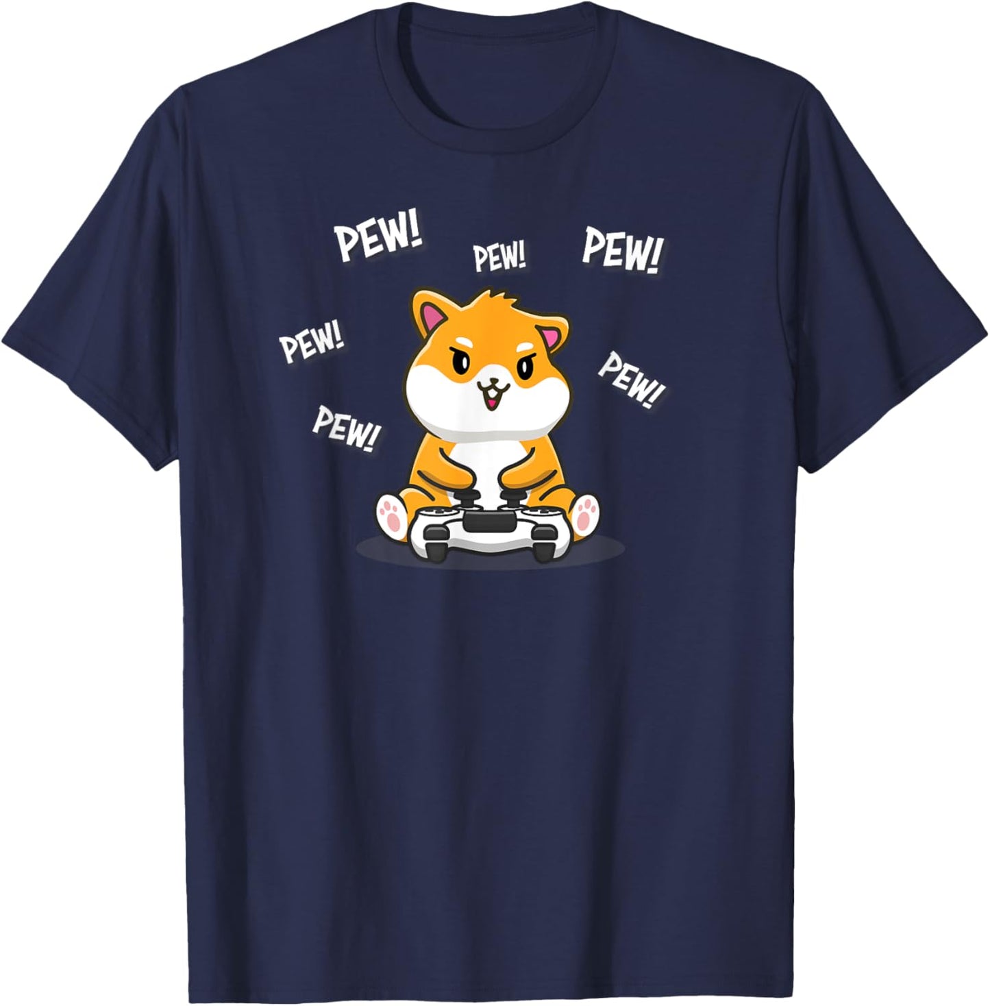Funny Kawaii Kids Video Gamer Pew Meme Hamster Lover T-Shirt - T-Shirt | Navy