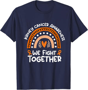 We Fight Together Support National Kidney Cancer Awareness T-Shirt - T-Shirt | Navy