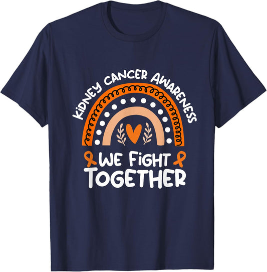 We Fight Together Support National Kidney Cancer Awareness T-Shirt - T-Shirt | Navy