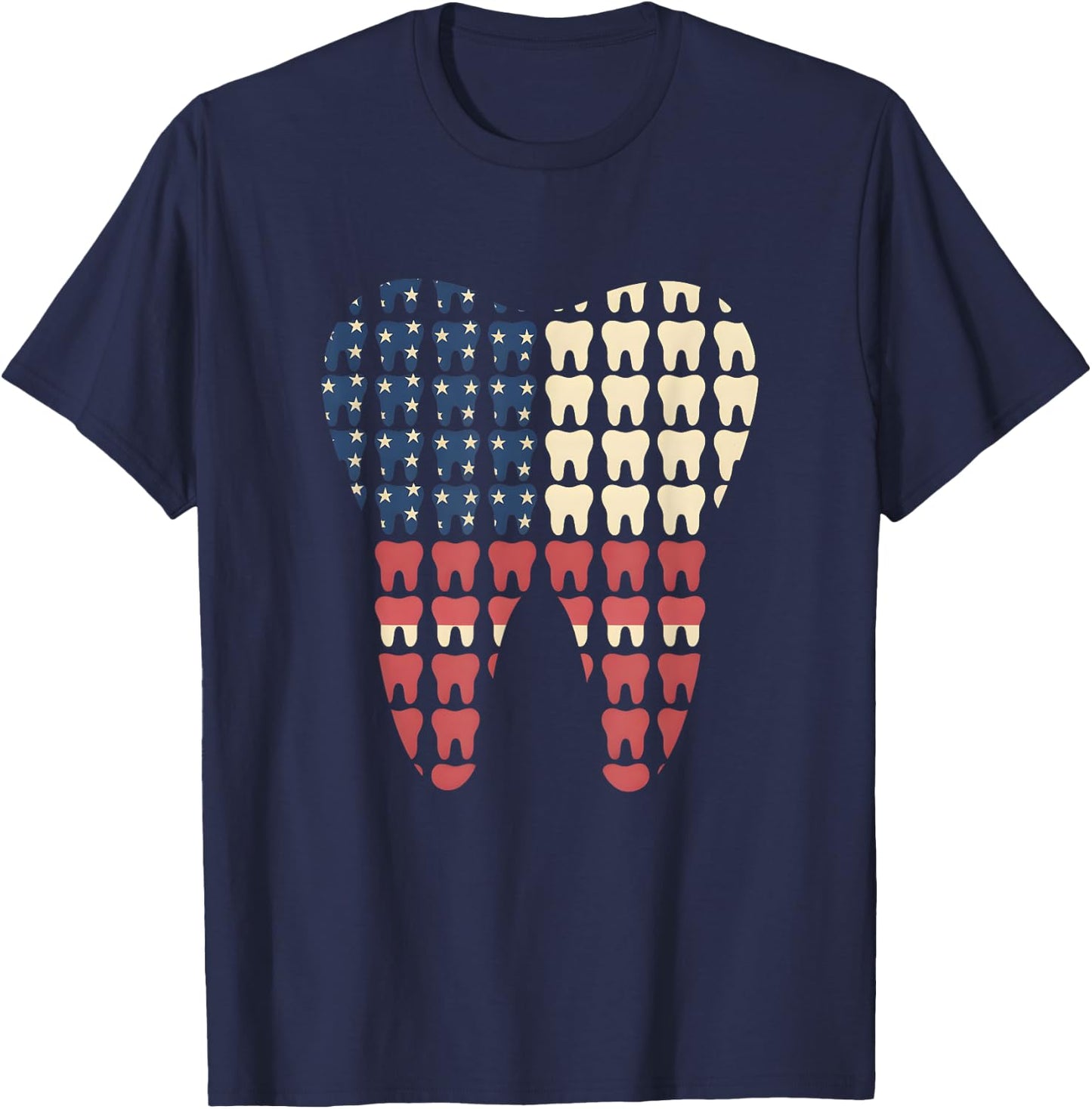 Patriotic Dental Hygienist Dentist 4th of July Celebration T-Shirt - T-Shirt | Navy
