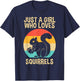 Funny Squirrel Designs For Girls Women Mom Chipmunk Lovers T-Shirt - T-Shirt | Navy