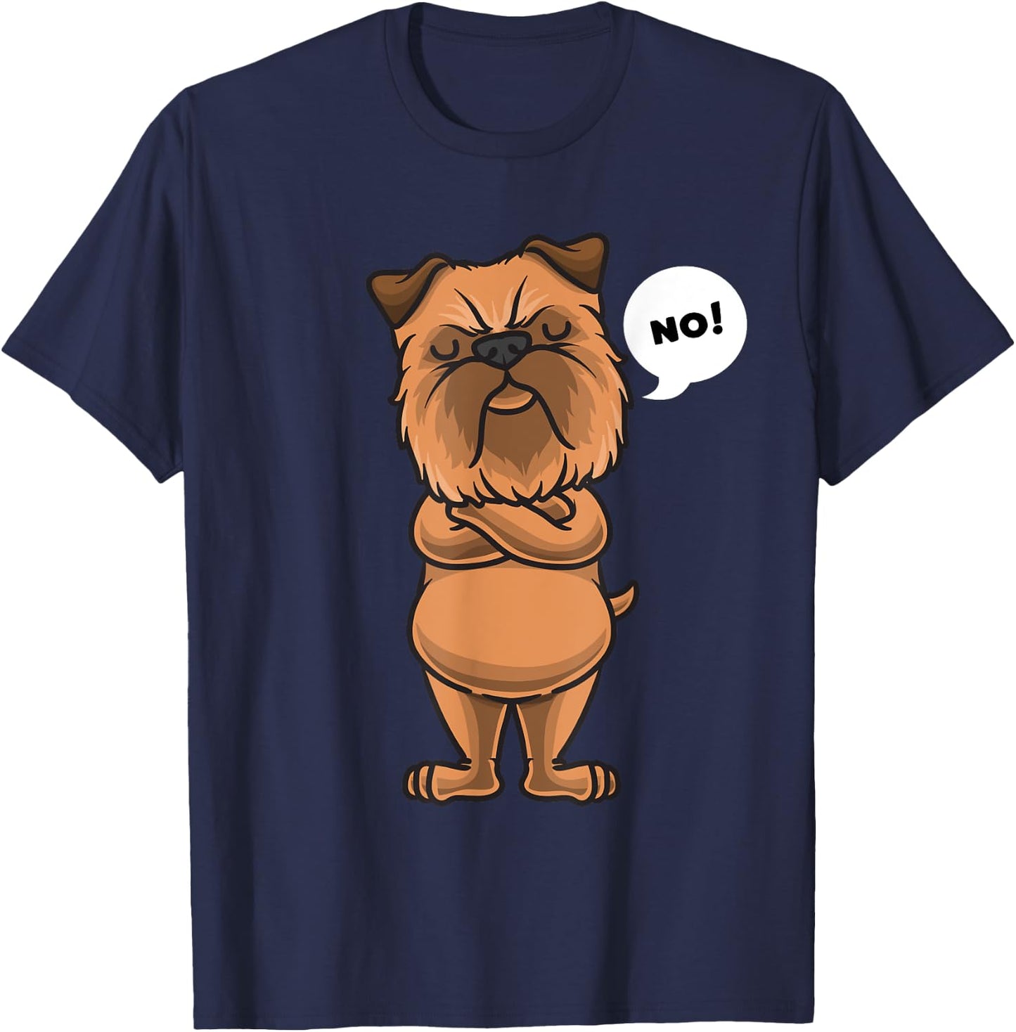 Stubborn Griffon Bruxellois Dog Brussels Griffon Men Women Girls Kids T-Shirt - T-Shirt | Navy