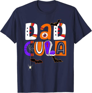 Fun Halloween Matching Couples DADCULA for Dad - Halloween T-Shirt - T-Shirt | Navy