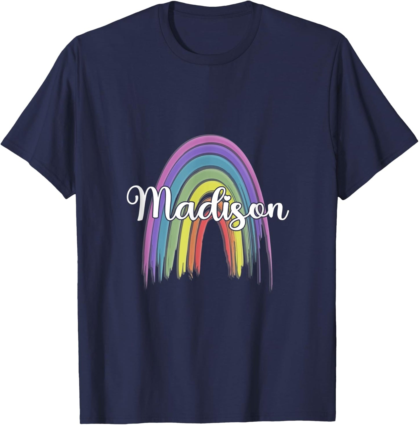 MADISON Rainbow Girls Custom Name T-Shirt - T-Shirt | Navy