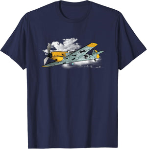 Bf-109 WWII German Luftwaffe Pilot Gift Airplane Gift T-Shirt - T-Shirt | Navy