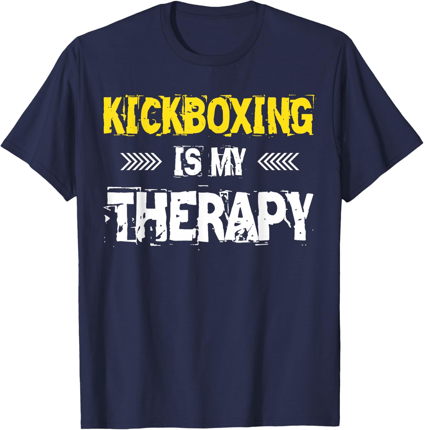 Kickboxing Is My Therapy Kickbox T-Shirt - T-Shirt | Navy