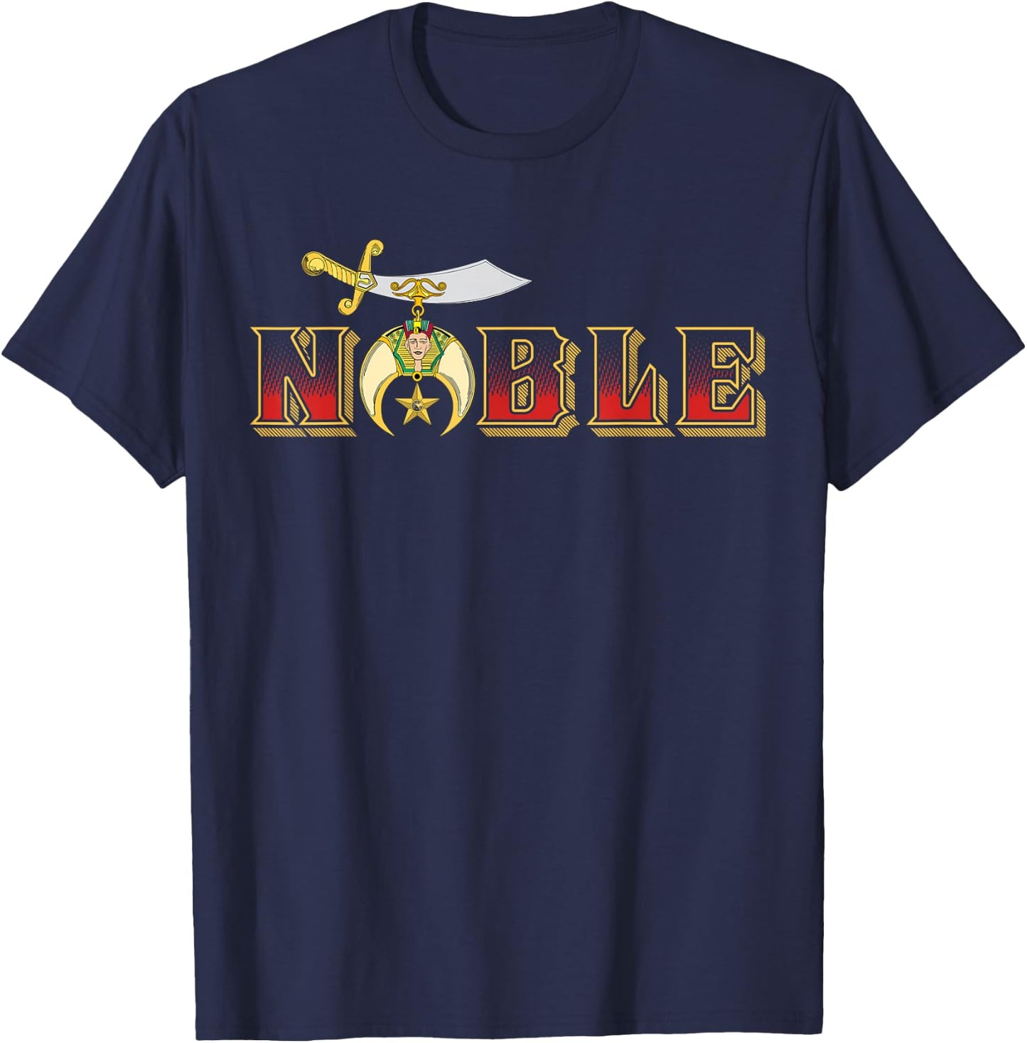 Noble Shriner AAONMS Emblem AEAONMS Mason Parents' Day T-Shirt - T-Shirt | Navy
