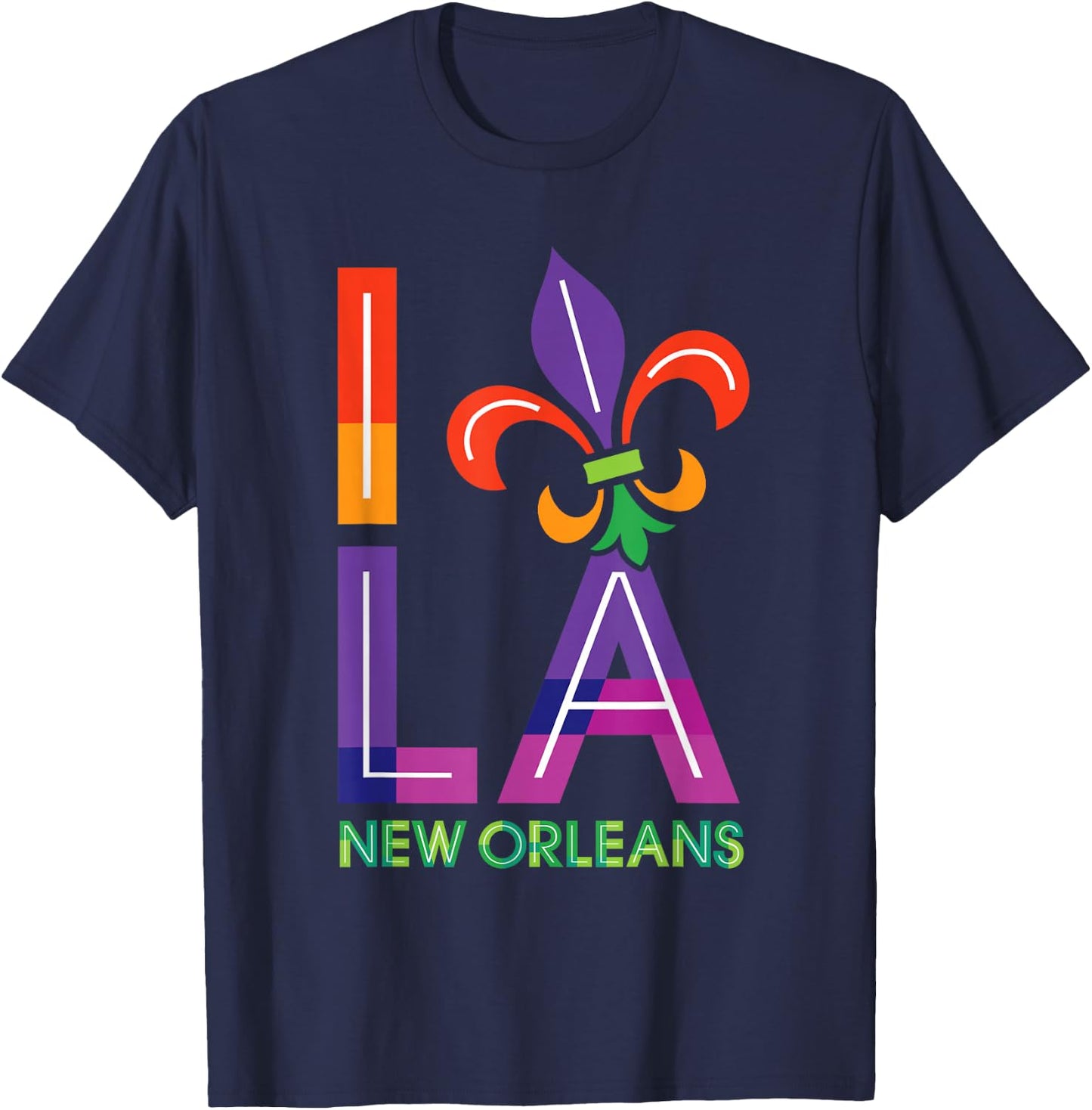 New Orleans Louisiana Love Vintage Retro Souvenir Gift T-Shirt - T-Shirt | Navy
