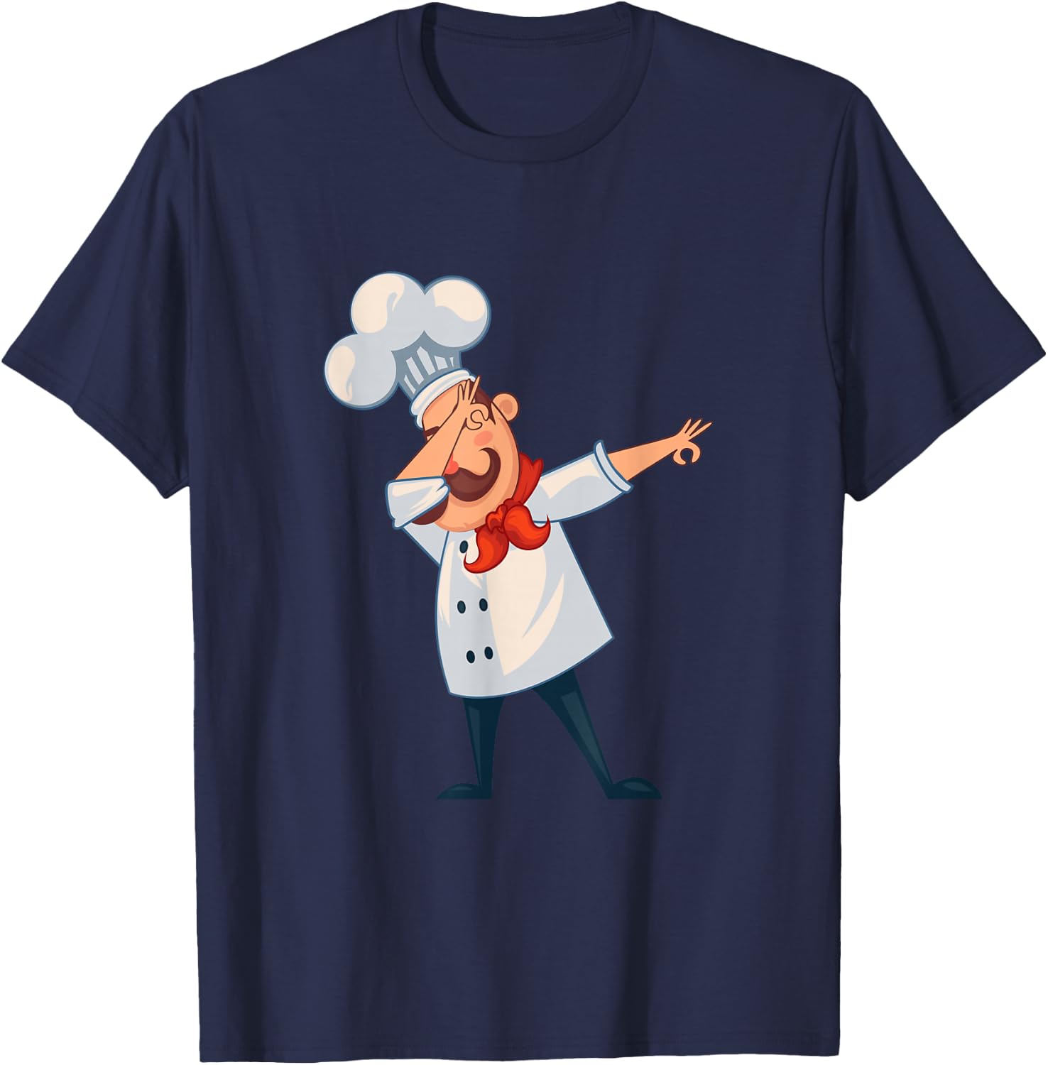 Dabbing Chef Comic Artwork For A Chef T-Shirt - T-Shirt | Navy