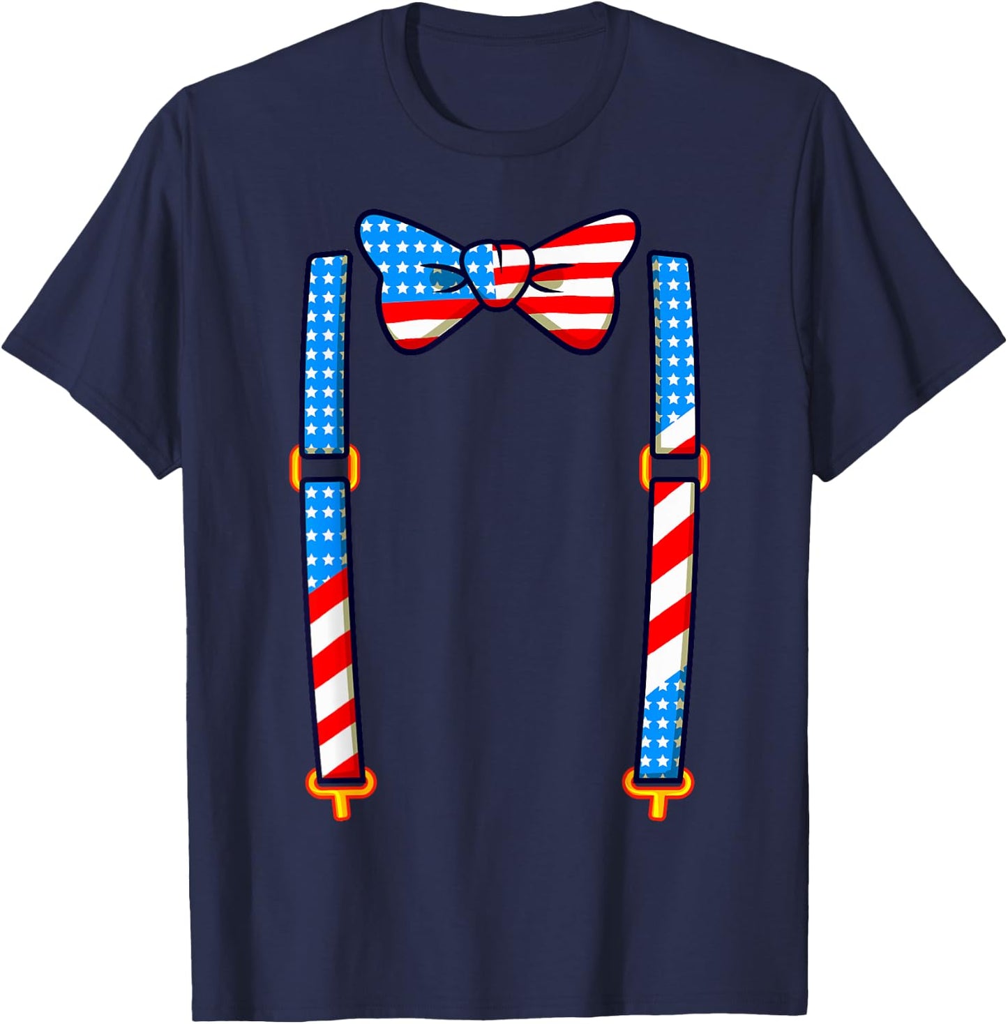 American Tuxedo Costume Funny 4th of July USA Men Women Kids T-Shirt - T-Shirt | Navy