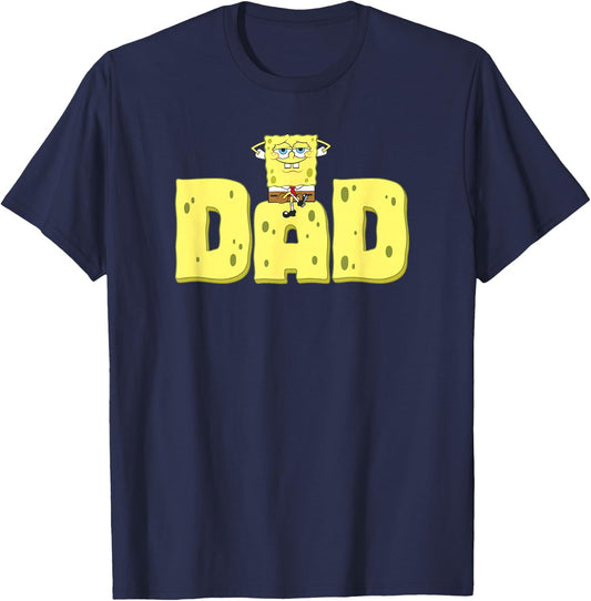 SpongeBob SquarePants Sponge Dad Father's Day T-Shirt - T-Shirt | Navy